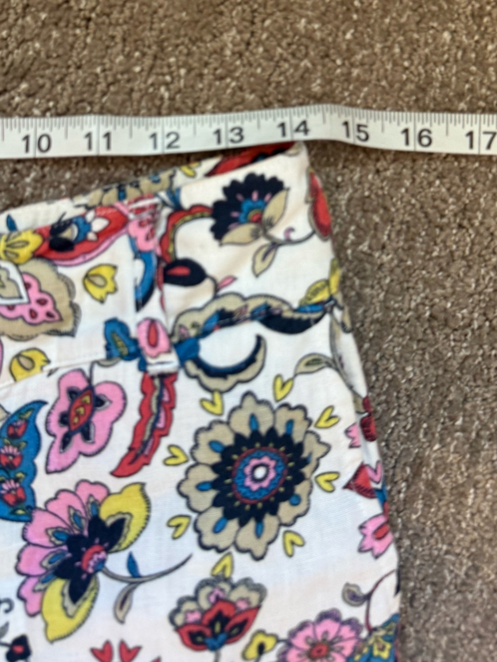 Boden Westbourne Linen Trousers Wide Leg Flowy Floral Pants Size 4P - Picture 7 of 10